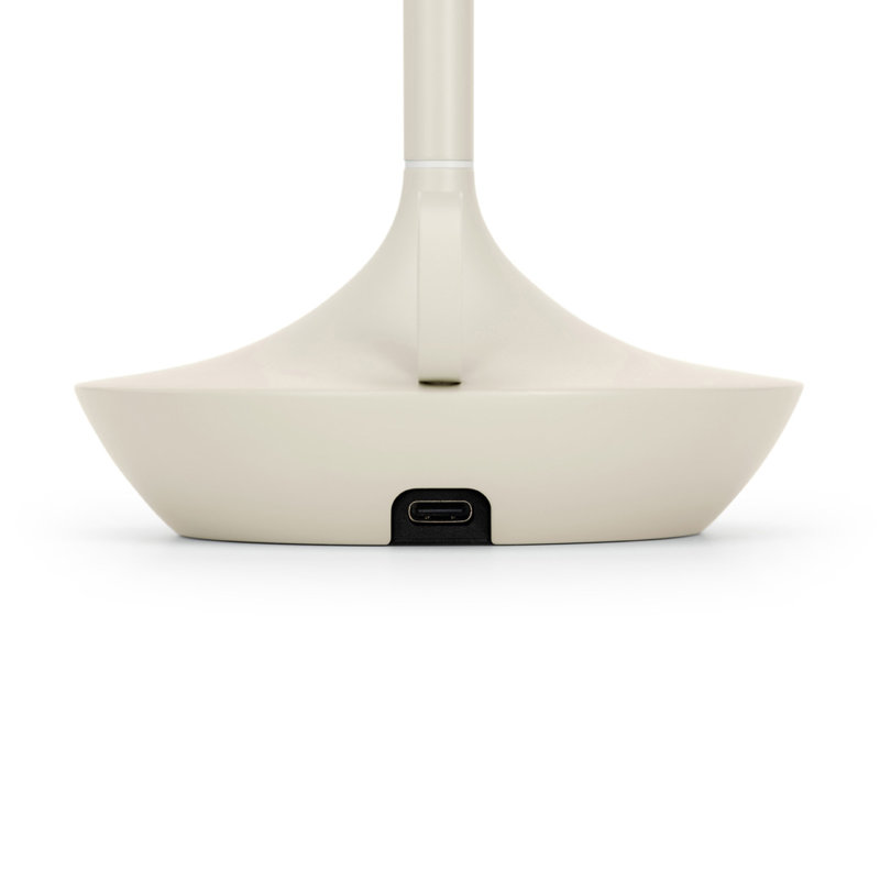 Candle-Inspired Portable Rechargeable Lamp - Wick, Mist Gray, 10.2" H x 4.7" W x 4.7" D