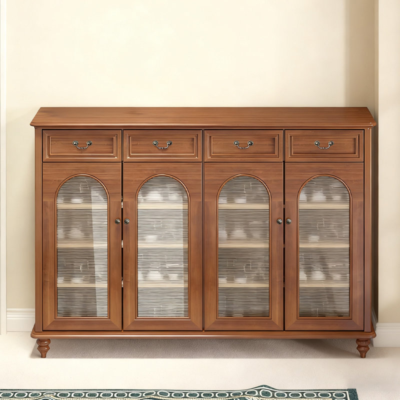 Walnut Solid Wood Shoe Storage Bench
