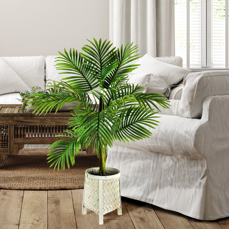 40'' Faux Palm Tree in Wicker/Rattan Basket