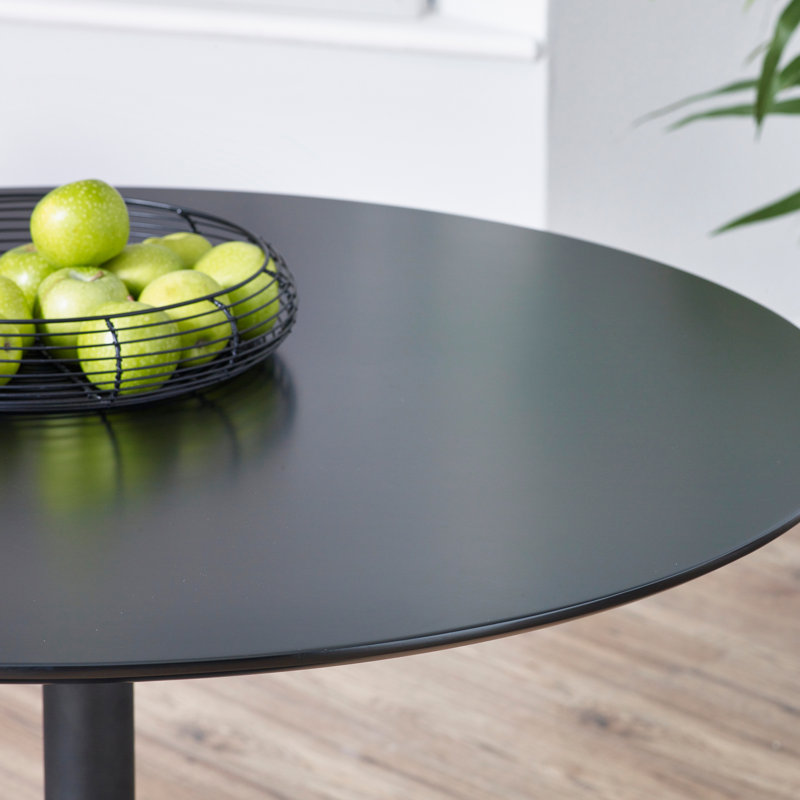 Hillegier Round Metal Base Dining Table