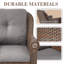 Ensemble de 2 chaises de patio en osier avec coussins en oléfine Habbe-448468967