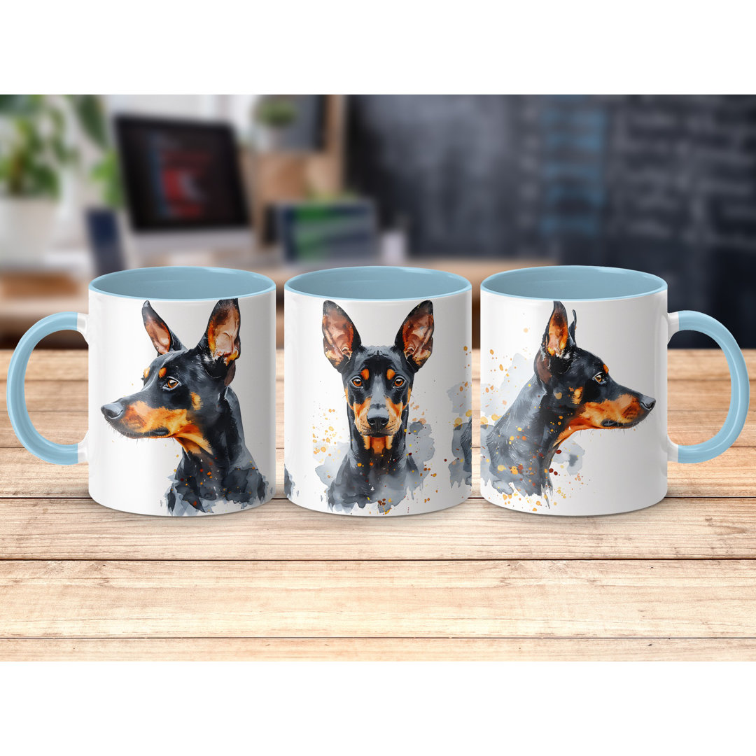Unique Doberman Pinscher Art 11oz Coffee Mug