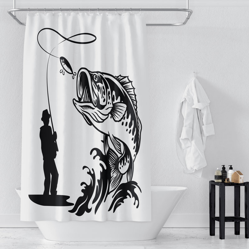 Rideau de douche + crochets, 93 po x 70 po
