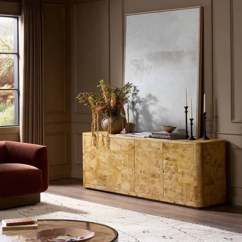 Mullins Media Console-Natural Mappa Burl