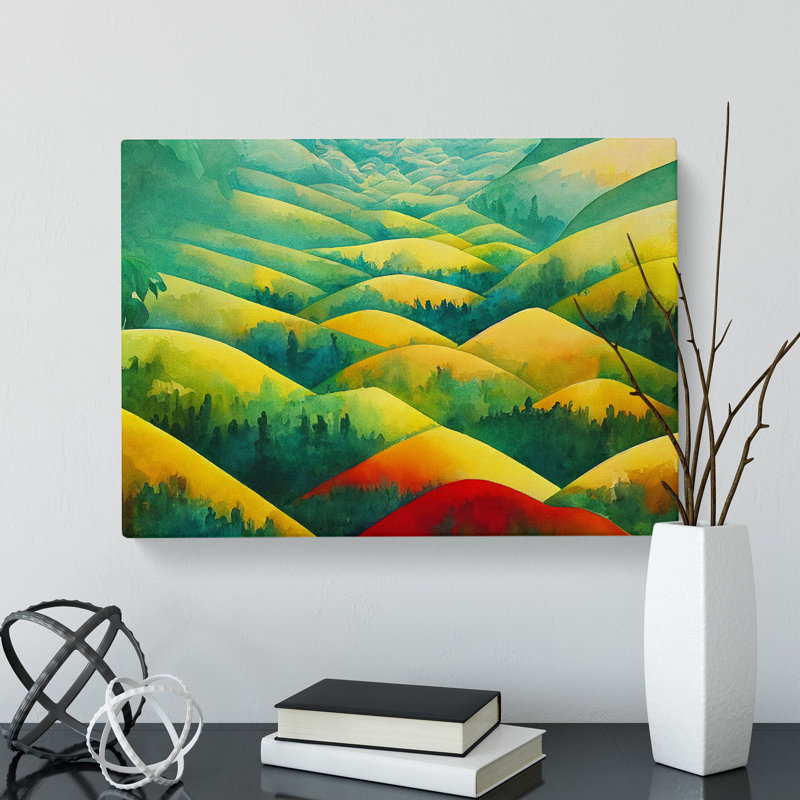 Rolling Mountain Range Vol.2 - Wrapped Canvas, 35cm H x 50cm W x 3cm D