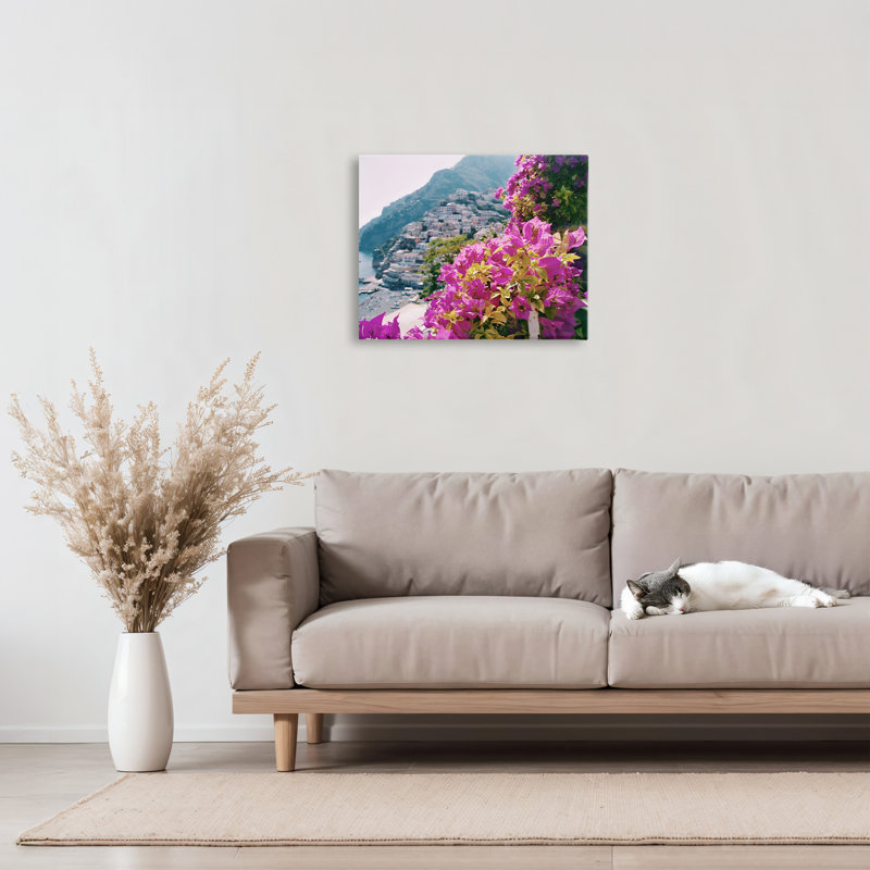 Fleurs en toile Positano, design par LSR Creative Studio, H 16 po x l 20 po
