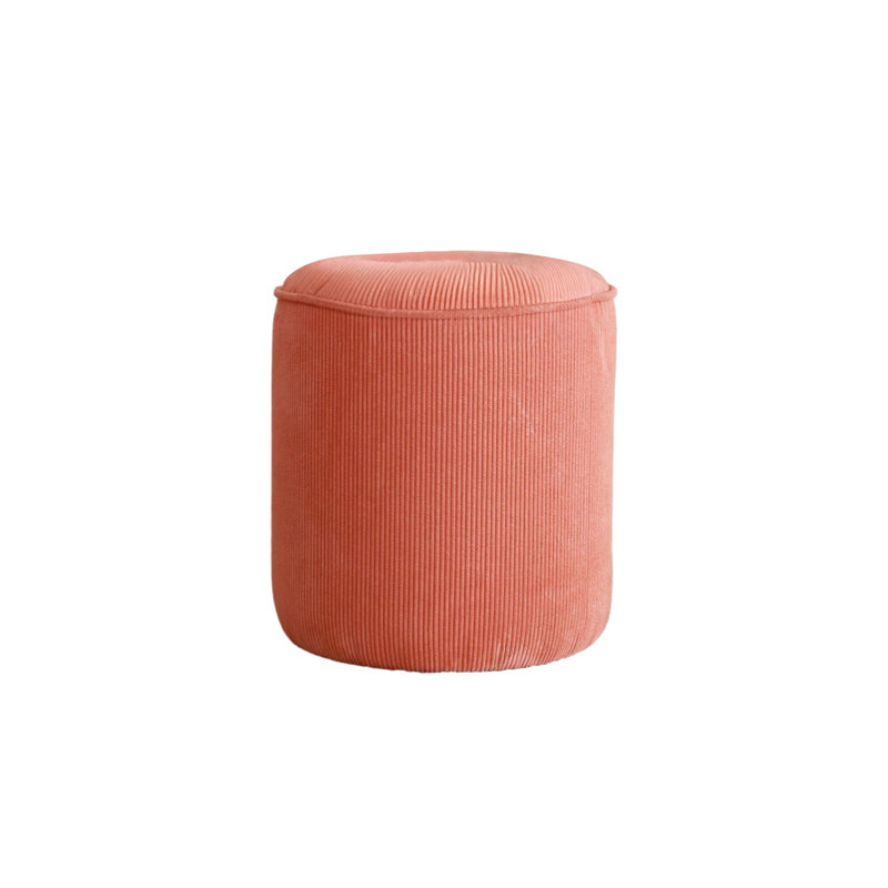 Stylish Coral Pouffe, 17.0 x 17.0 x 17.7 Inches | 100% Wooden Frame & Soft Teddy Fabric | Perfect for Living Room, Bedroom, or Nursery | Comfortable and Versatile Seating Solution