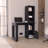 Iowa Computer Desk with 1-Cabinet and 4-Tier Bookcase