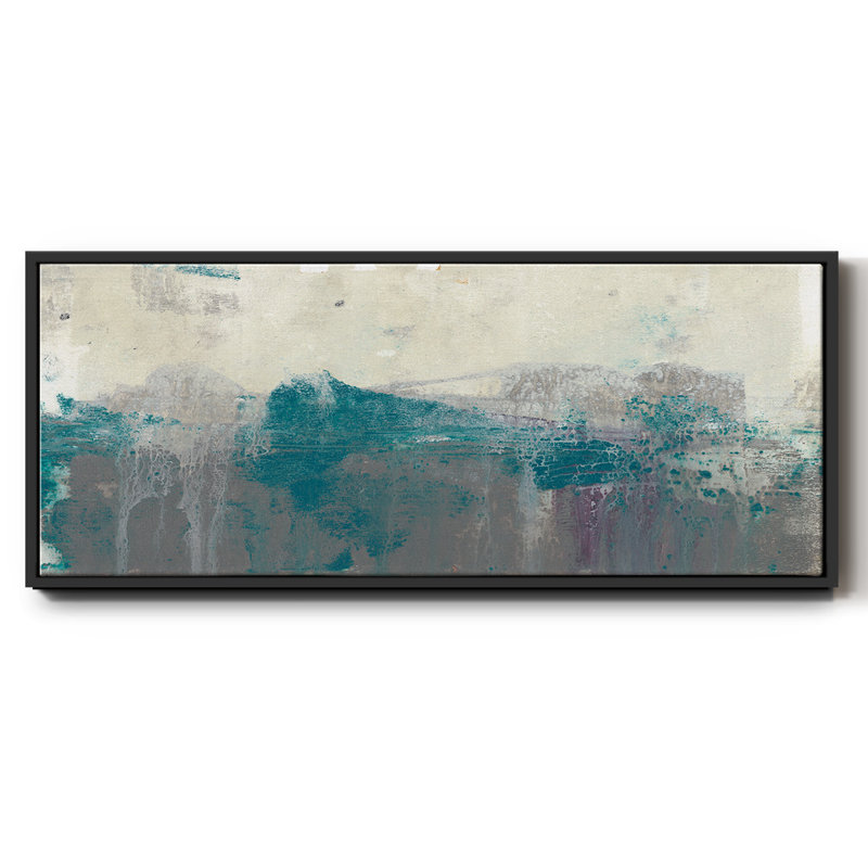 Teal Range II- Framed Canvas