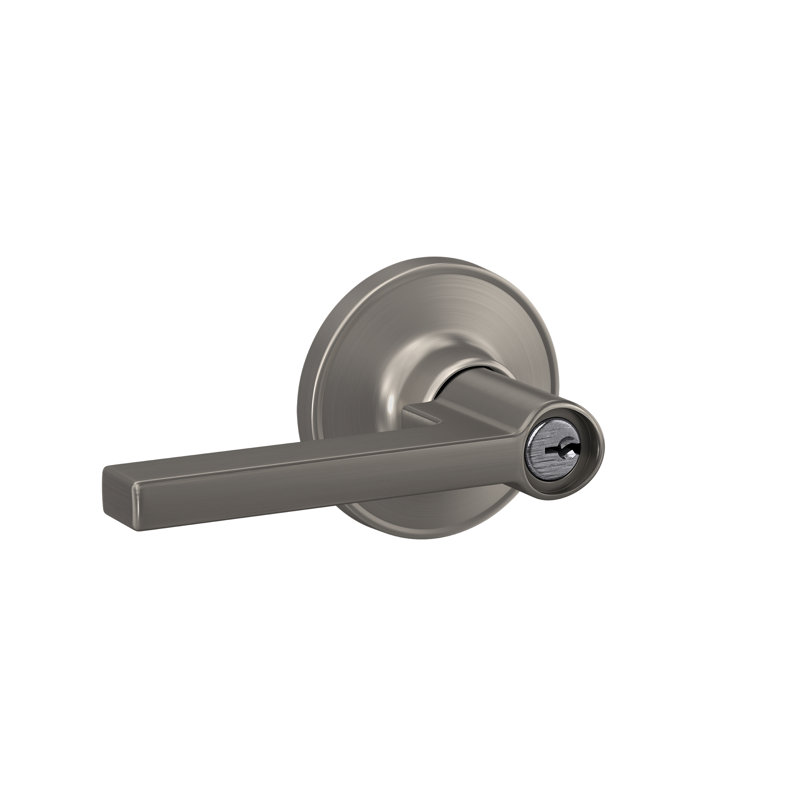 Solstice Lever Keyed Entry Lock, Satin Nickel
