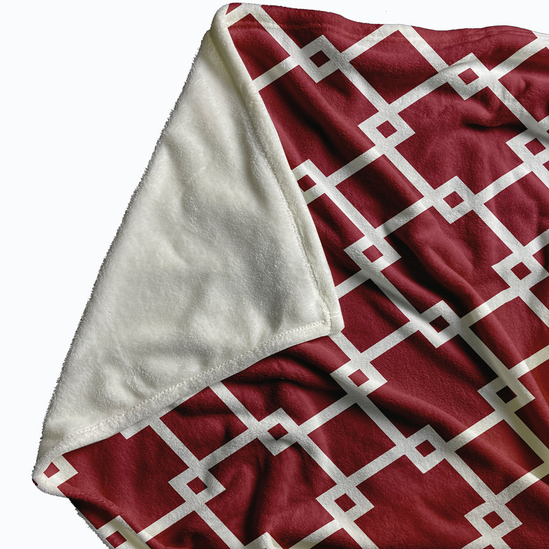 Nala Plain Weave / Muslin Throw Blanket, Red