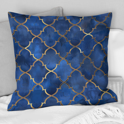 Glam Quatrefoil II - Glam Throw Pillow