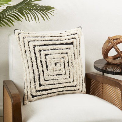Geometric Harmony Tufted Throw Pillow Cover