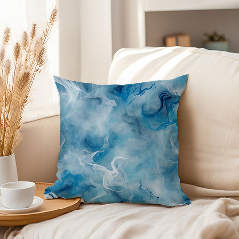 Abstract Blue Myst III Modern, 16"H x 16"W