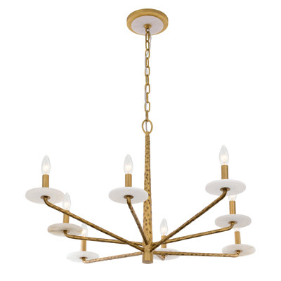 Judi 8-Light Chandelier in Distressed Gold by Breegan Jane