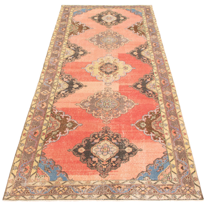 Tapis rouge saumon Croff Vintage 5 pi 0 po x 12 pi 11 po