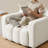 40" Modern Chenille Style Accent Chair - Fashionable Cloud Design, Wide Seat, and Sturdy Solid Wood Frame-317348205