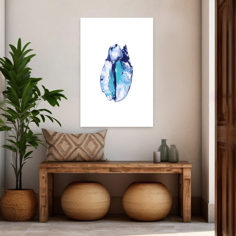 Art contemporain, art abstrait poisson côtier, H 48 po x l 32 po