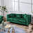 84.65" Velvet Sofa With Rivet Accents - Light Luxury Living Room Sofa-115949304