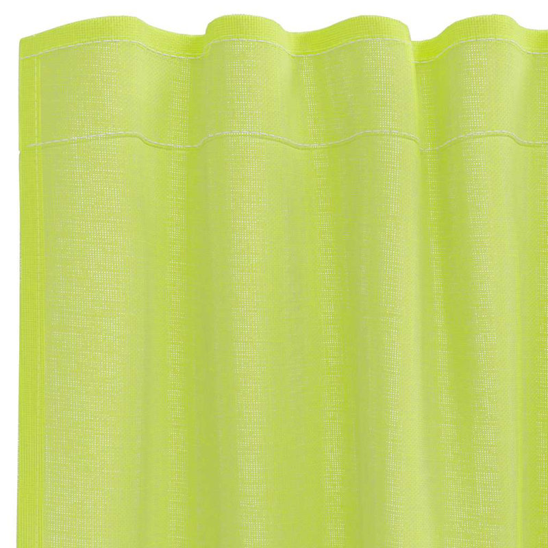 Semi Sheer Curtain Pair, 140cm Width x 175cm Drop, Apple Green