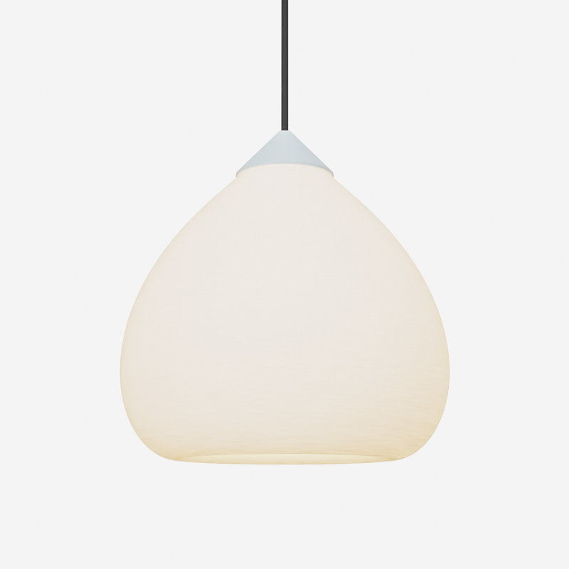 Gulp Pendant Light, 14.6" H x 9.45" W x 9.84" D, Black, Blossompink