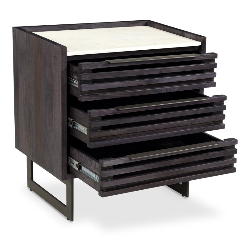Iker 3 - Drawer Solid Wood Dresser