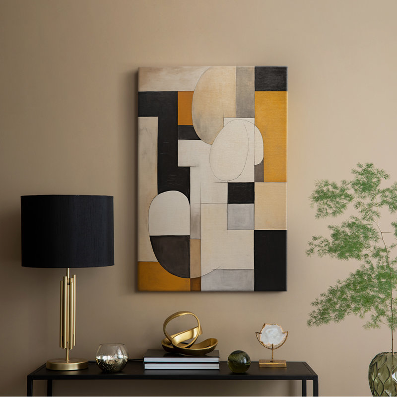 Série ABSTRACT DVI - Toile tendue avec châssis Premium - Prêt à être accroché, H 48 po x l 32 po