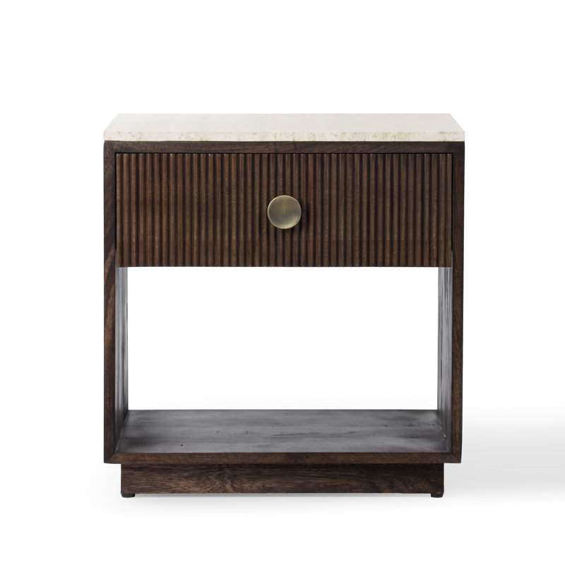 Katia Travertine Nightstand