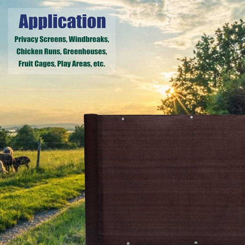 Durable & Foldable Shade Net, 100cm H x 500cm W x 3cm D, Brown
