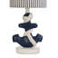 Lampe de table 22 po bleu marine / blanc Woodcroft