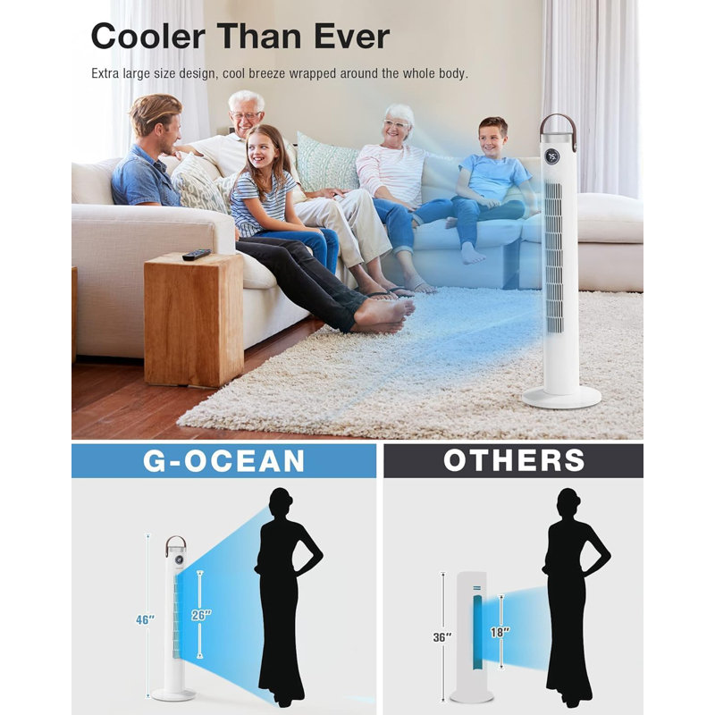 46'' Oscillating Tower Fan