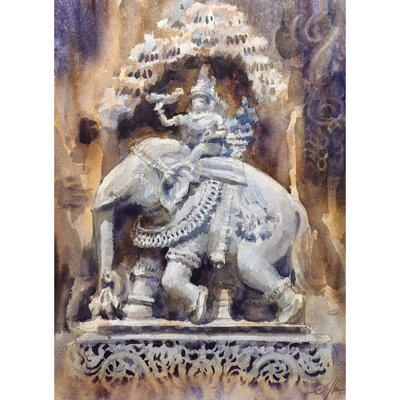 The Celestial Ride | Watercolor On Paper | Painting For Wall Décor