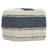 Grady 18"W Wool and Cotton Handloom Woven Contemporary Square Pouf with Polystyrene Filling-1845007197