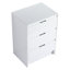 Armoire de rangement autoportante blanche lustrée 24 po, 3 tiroirs à fermeture douce, pour la salle de bain, la chambre à coucher et l'armoire d'organisation avec pièce idéale