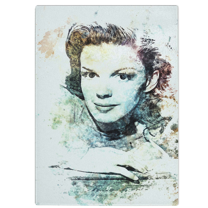 Glass Judy Garland in Abstract Chopping Board, 28.5 cm W x 20 cm L