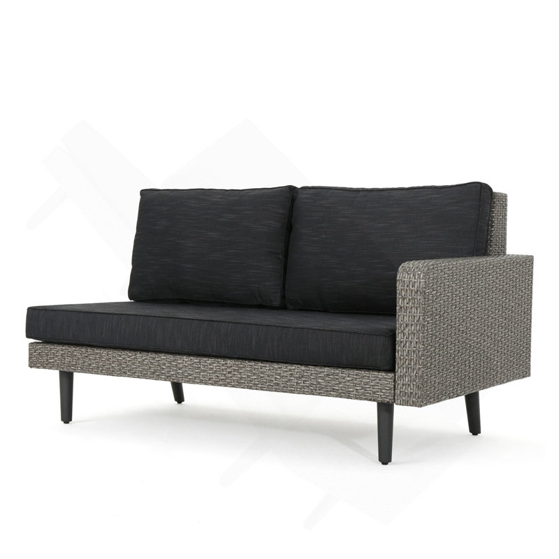 SOFA SET -LEFT ARMREST - GREY, Left Hand Facing