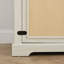 Bureau de télévision moderne avec portes et 4777 pieds de cheminée avec garniture de 23 po, pouvant accueillir des téléviseurs de 70 po, finition blanche