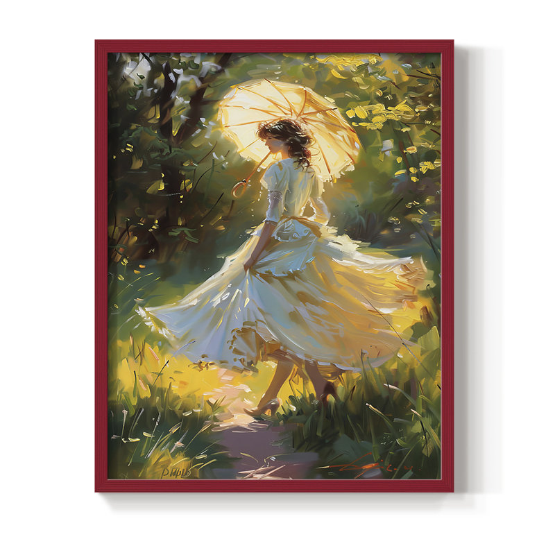 Reproduction encadrée WIVEN Series CMIV - bois massif, H 21 po x l 17 po, Rouge