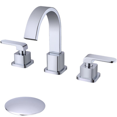 2-handle Bathroom Faucet with Drain Assembly