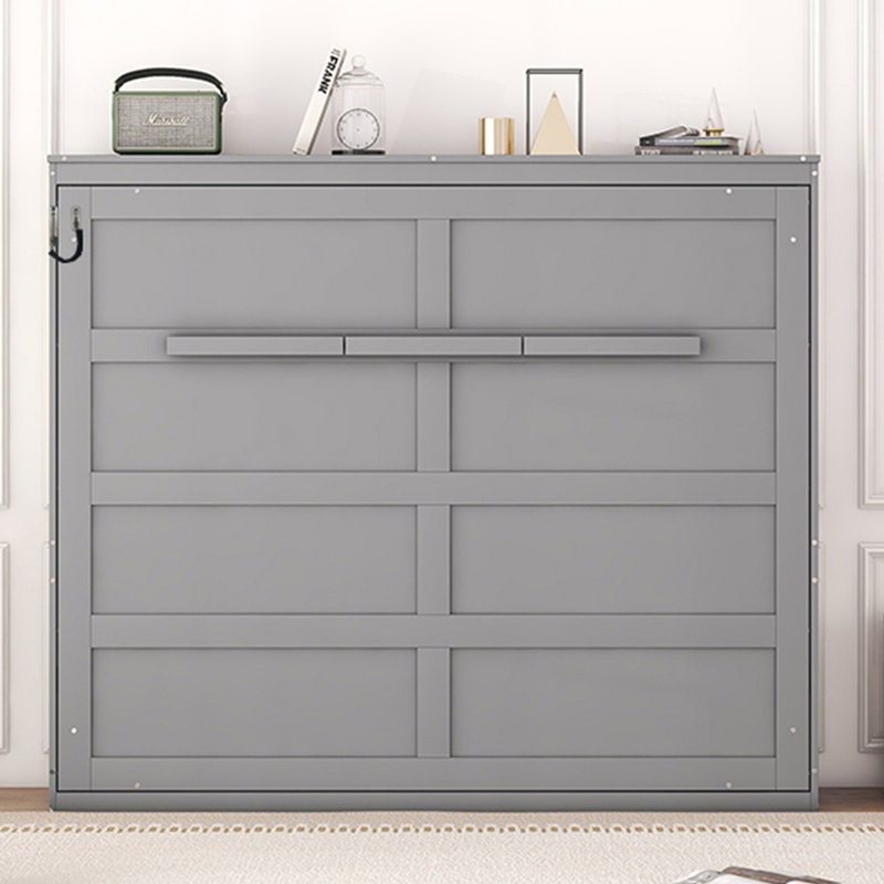 Murphy Bed Wall Bed, Gray, Queen