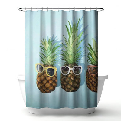 Shower Curtain GA120 – Polyester Shower Curtain, Dye Sublimation Print, 71" W × 74" L