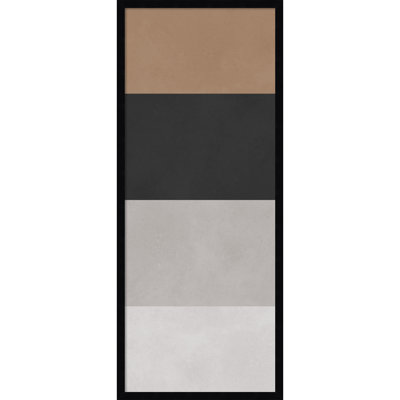 Tableau d'affichage Amanti, encadré en tissu, blocs noirs et bruns par Vitor Costa, imprimé pour servir de tableau d'affichage ou d'organisation murale
