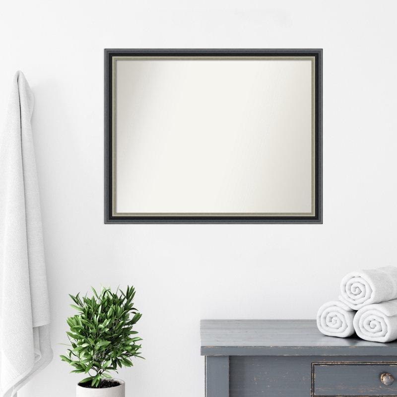 Miroir mural Theo, Rectangle, Noir, 23,25 po x 29,25 po
