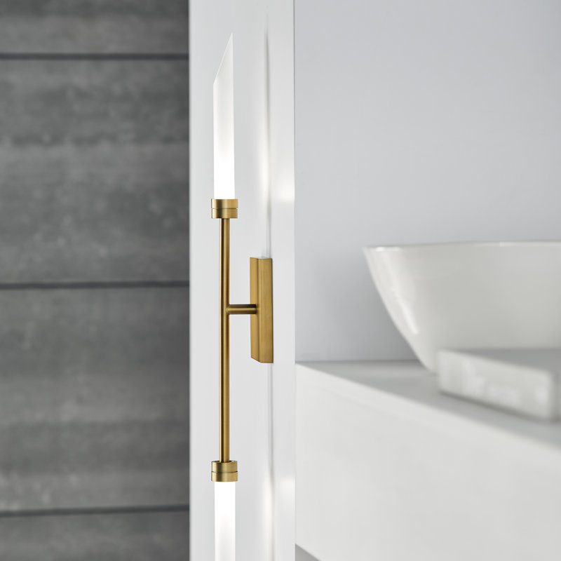 Spur 2 - Light LED Flush Mounted Sconce, Aged Brass