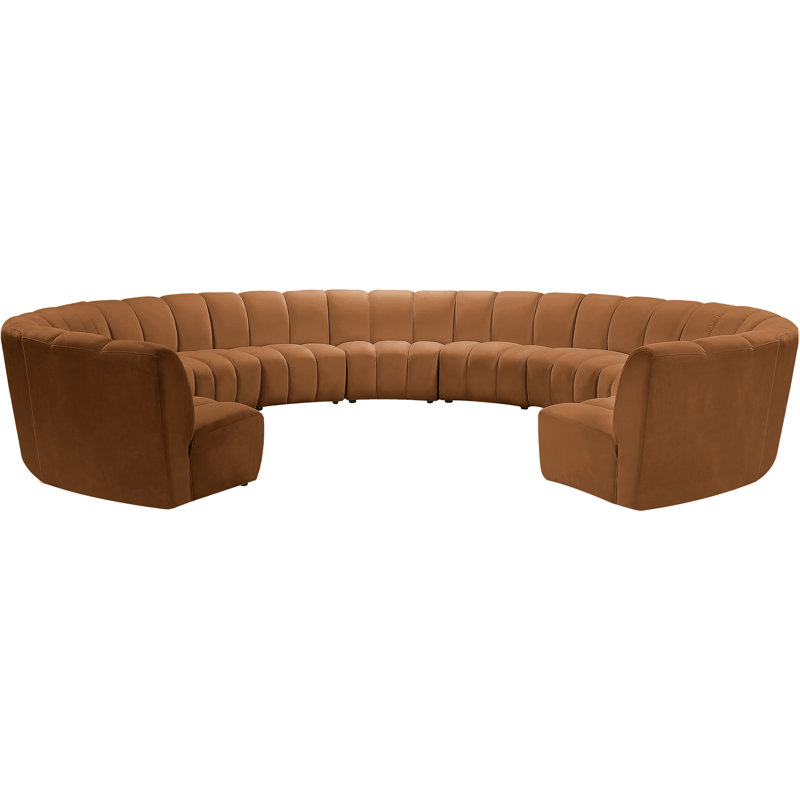 Canapé modulaire en velours Infinity, 11 pièces, Velours selle
