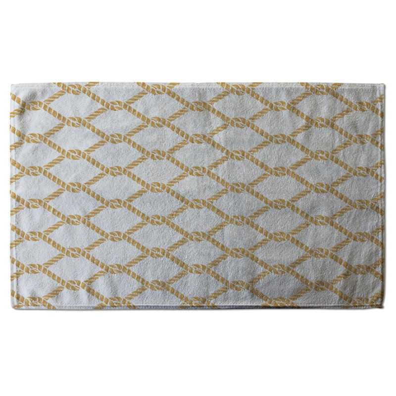 Cotton Waffle Tea Towel Kitchen Towel, Gold