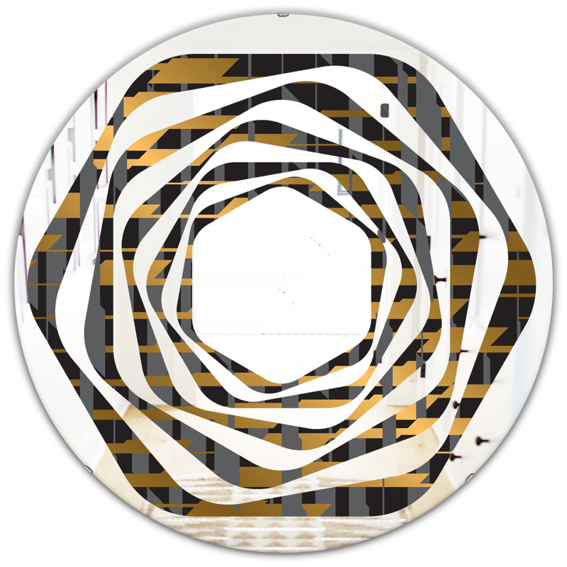 Miroir mural Whirl, H 23,6 po x l 23,6 po