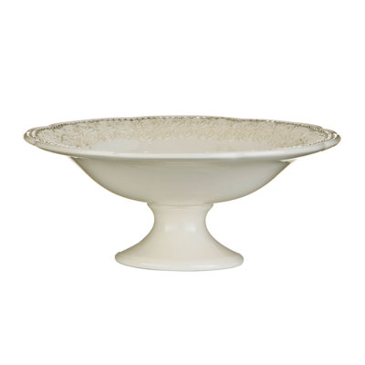 Symple Stuff Ceramic Stainless Steel Serving Bowl