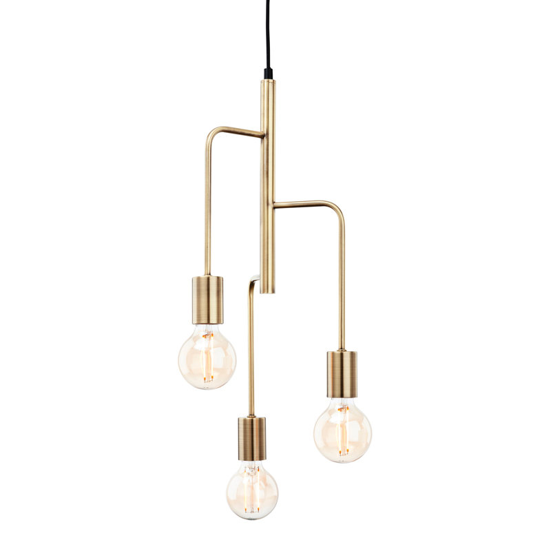 Roxy 3 - Light Unique/Statement Pendant, Antique Brass