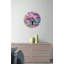 Horloge murale vibrante rose floral-649284896-649284910